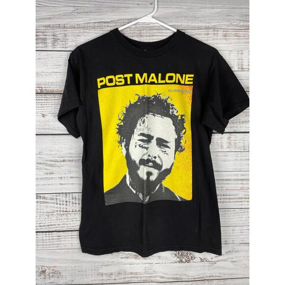 Post Malone Black Short Sleeve Band Tee Summerin  Tour 2019 Small Cotton Tshirt - Picture 1 of 8